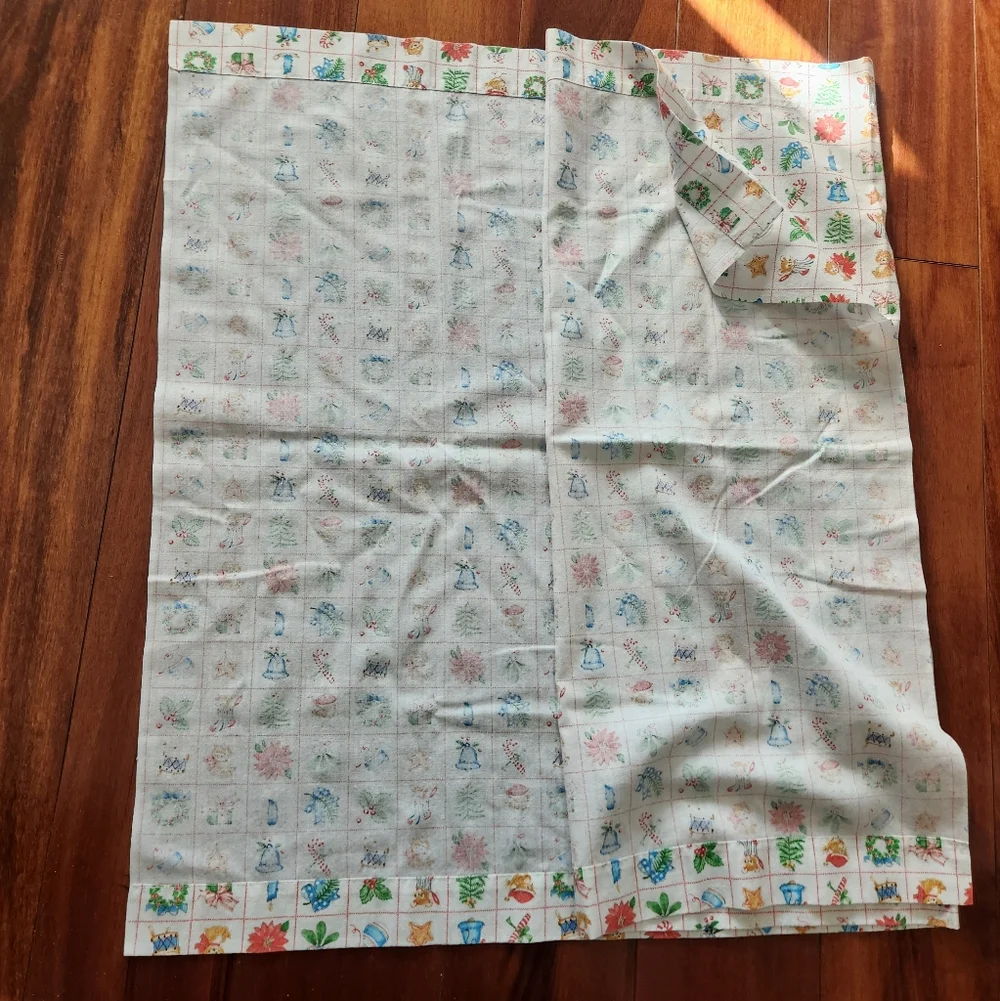 Vintage Christmas Fabric Table Runner